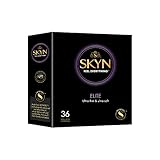 SKYN Elite Kondome (36 Stück) Skynfeel Latexfreie für Männer, Hauchzart, Extra Dünn & Extra Weiche Box, Sensitiv, 53mm Breite, mit unsere Lubes verwendbar