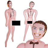 KS-11 Männliche Gummipuppe Mister Johannes mit kleinem Penis ca. 152 cm JGA Gadget Sexy Erotik Aufblasbare Liebespuppe mit Glied, Brustharre, Sexpuppe Man