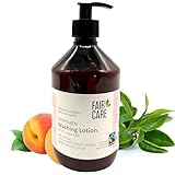 FAIR CARE Intim Waschlotion 475 ml - pH-Wert 4,5 - Fairtrade Intimpflege für sensitive Haut - Mit Aprikosenkernöl und Grüntee