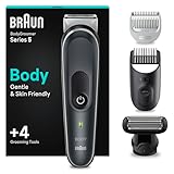 Braun Series 5 Bodygroomer / Intimrasierer Mann, Körperpflege- und Haarentfernung für Herren, für Brust, Achseln, Kammaufsätze 1 – 11 mm, wasserdicht, 100 Min. Laufzeit, BG5370