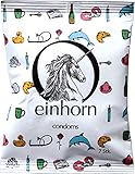 Einhorn Kondome - Wochenration, Vegan, Hormonfrei, Feucht, Geprüft, Farblich sotiert, 7 Stück